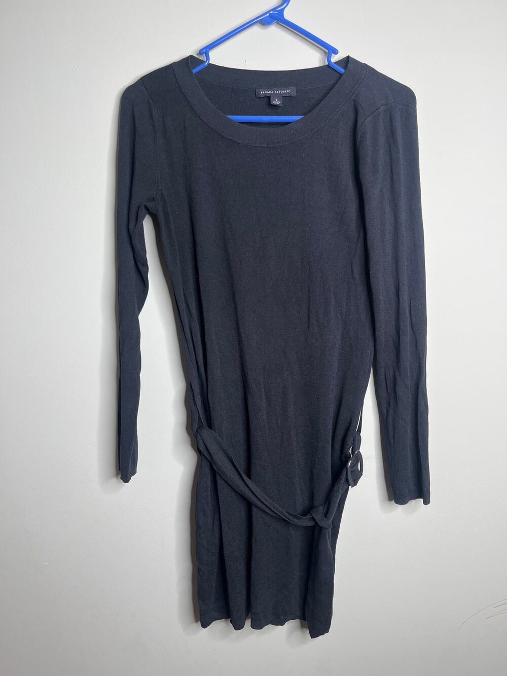 Banana Republic Black Silk Wool Dress Small